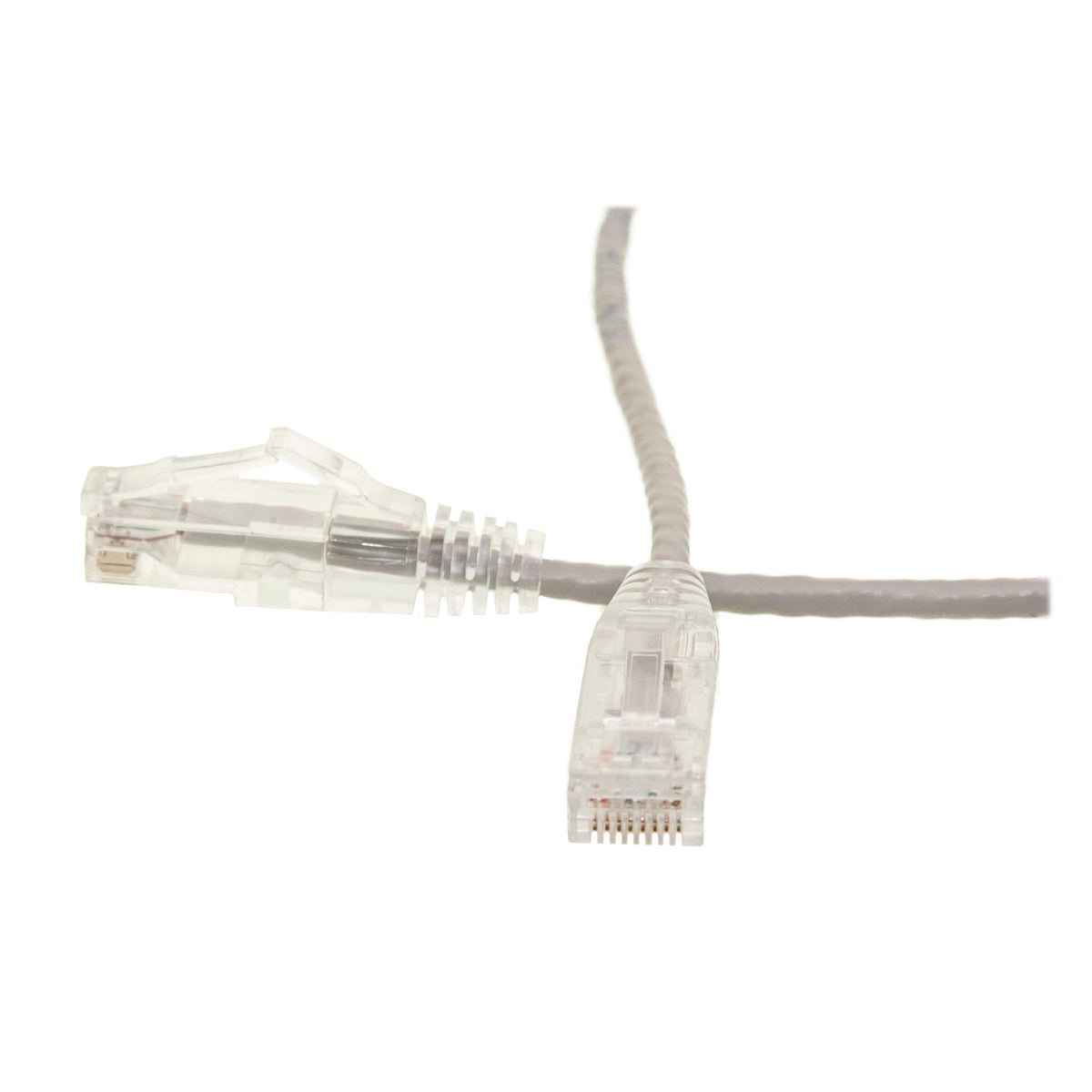 CableWholesale Cat6 Slim UTP Ethernet Cable, 28 AWG, PoE+, 20 ft, Gray