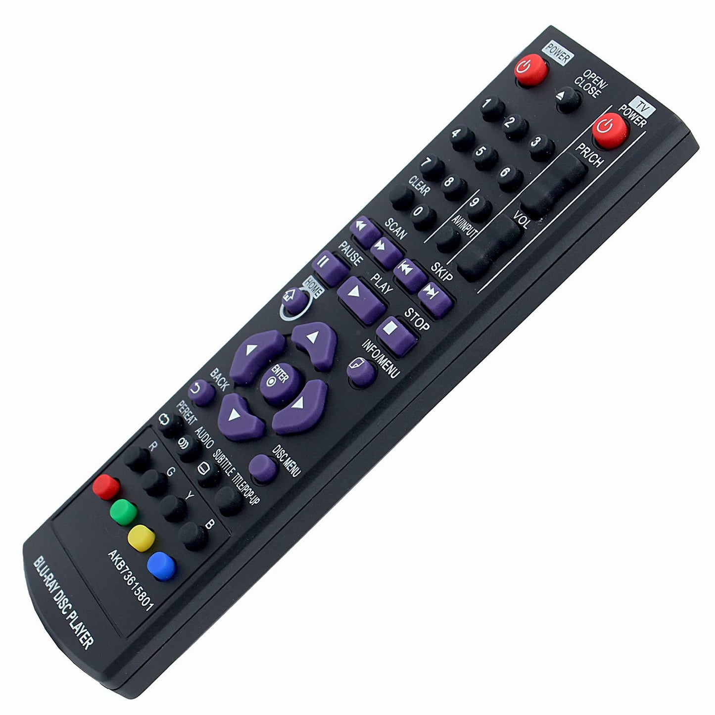 AKB73615801 Remote Control Replacement for LG Blu-ray DVD Disc Player BP320 BP220 BP200 BP325W BP125 BP220N BP320N BP325