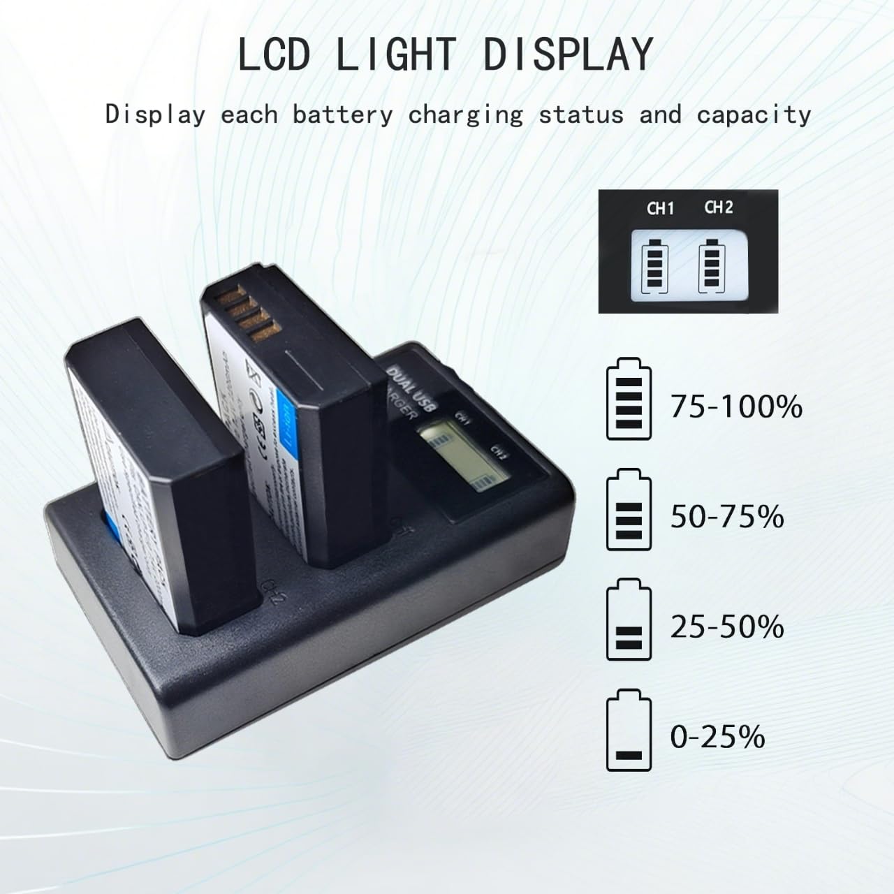 Focruzom LP-E10 Replacement Battery and USB Dual Charger for EOS Rebel T7 T6 T5 T3 T100, EOS 2000D, 3000D, 4000D, 1200D 1100D 1300D 1500D, KISS X50
