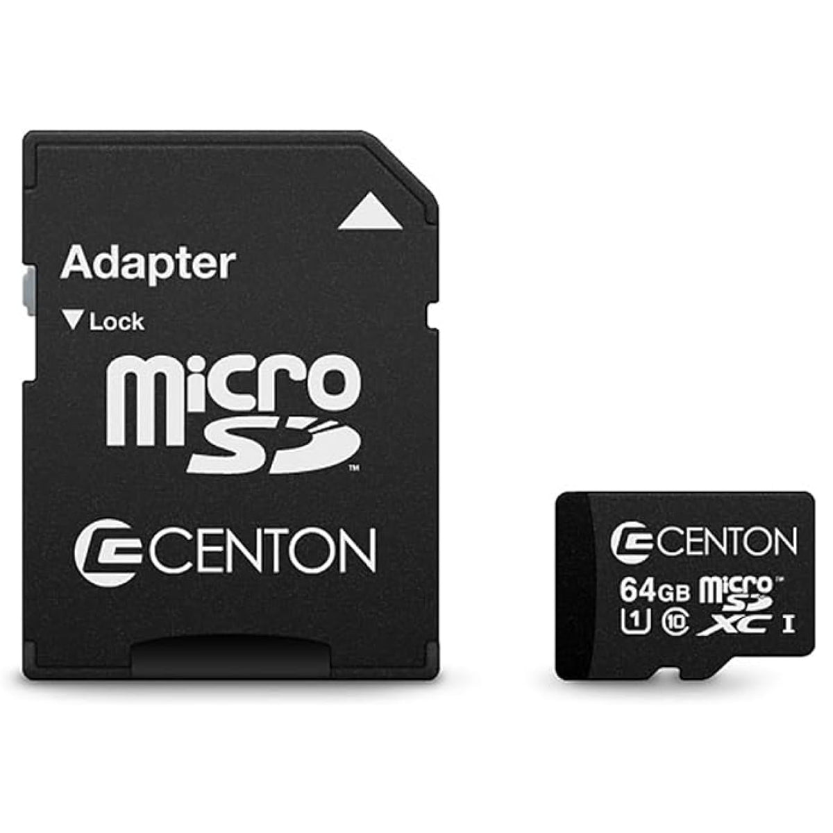 Centon microSDXC Memory Card Class 10 UHS-I with SD Adapter, 64GB HighSpeed