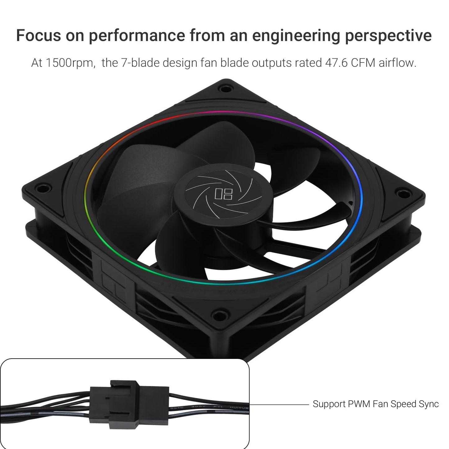 Thermalright TL-S12R CPU Fan,Case Cooler Fan, Silent Computer Reverse Under 23.2dB(A) for Case CPU Liquid Cooler and CPU Air Cooler, Quiet CPU Reverse