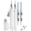2 Pack Cleaner Kit for Airpods Pro 4 3 2 1, Multi-Function Cleaning Pen Tool with Soft Brush Flocking Sponge for Wireless Earbuds Bluetooth Headphone
