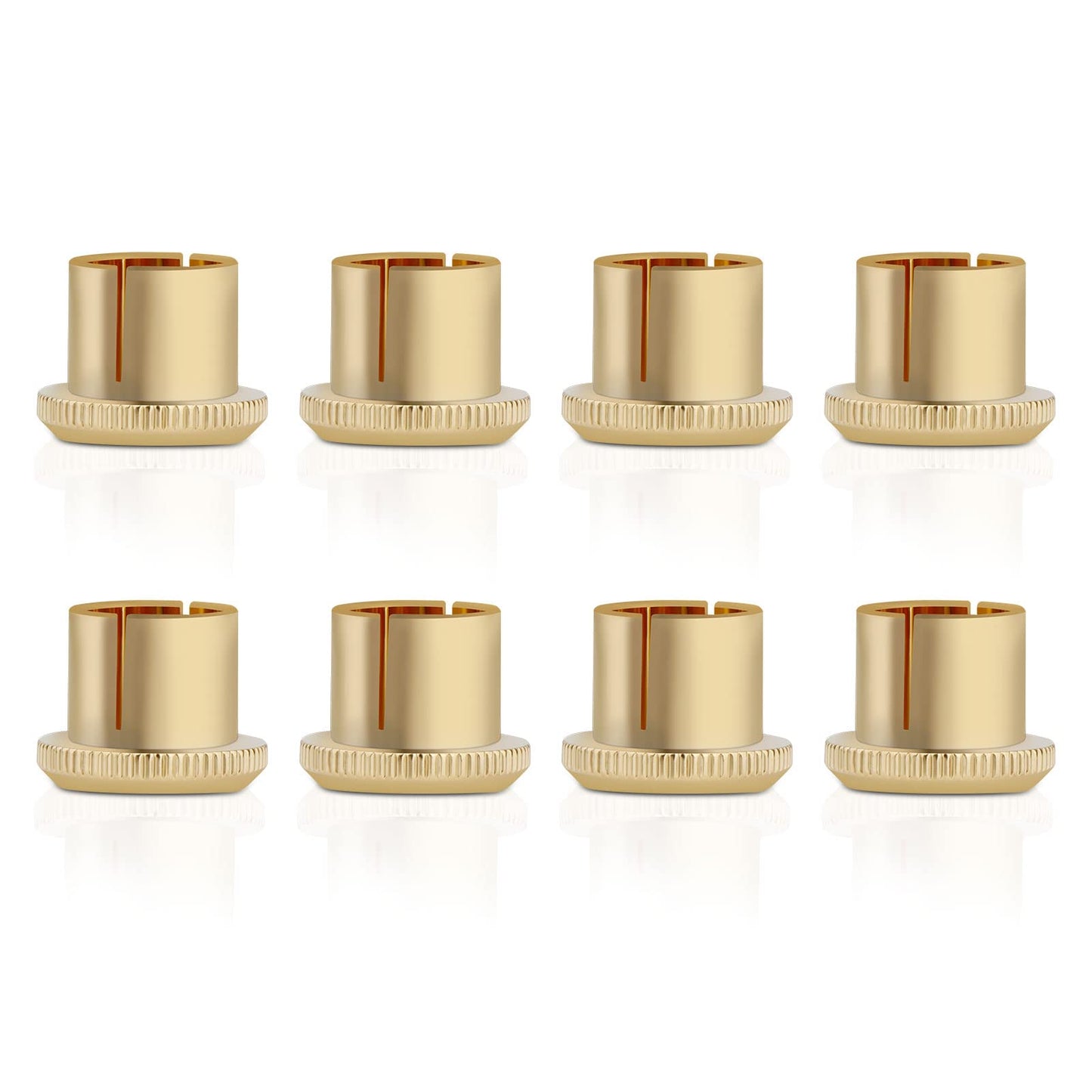 Monosaudio 8 pcs RCA Female Caps Noise Stopper Caps Shielding Caps Dust Proof Protector(8 Pieces) (Gold-Plated)