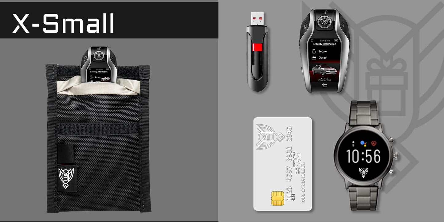 Xtreme Sight Line ~ Xecutive LITE Series Faraday Bag for Keyfobs and Other Small Electronics (6" x 4") ~ Vehicle and Data Security ~ Tracking/Hacking