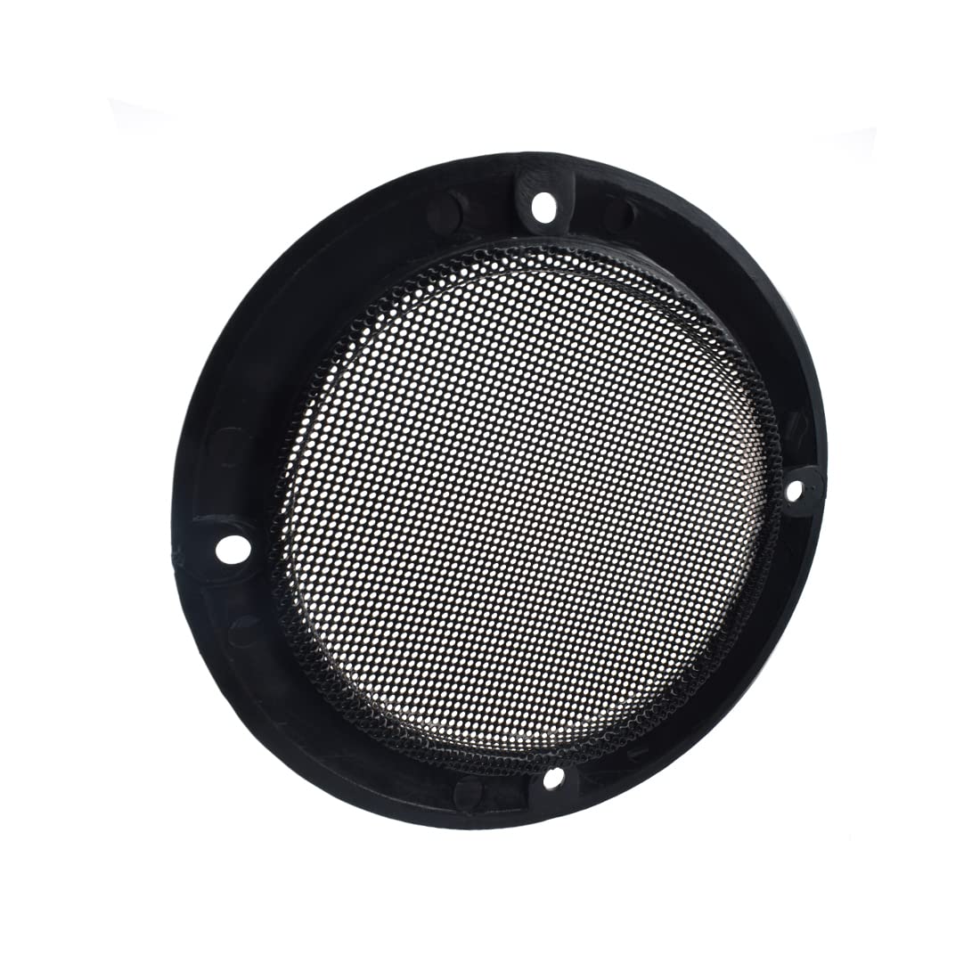 MARRTEUM 6.5 Inch Mesh Speaker Grills Covers with Screws Net Grille Protector Audio Horn Guard Decorative for DIY Home Audio and Car Speaker, Black, 2