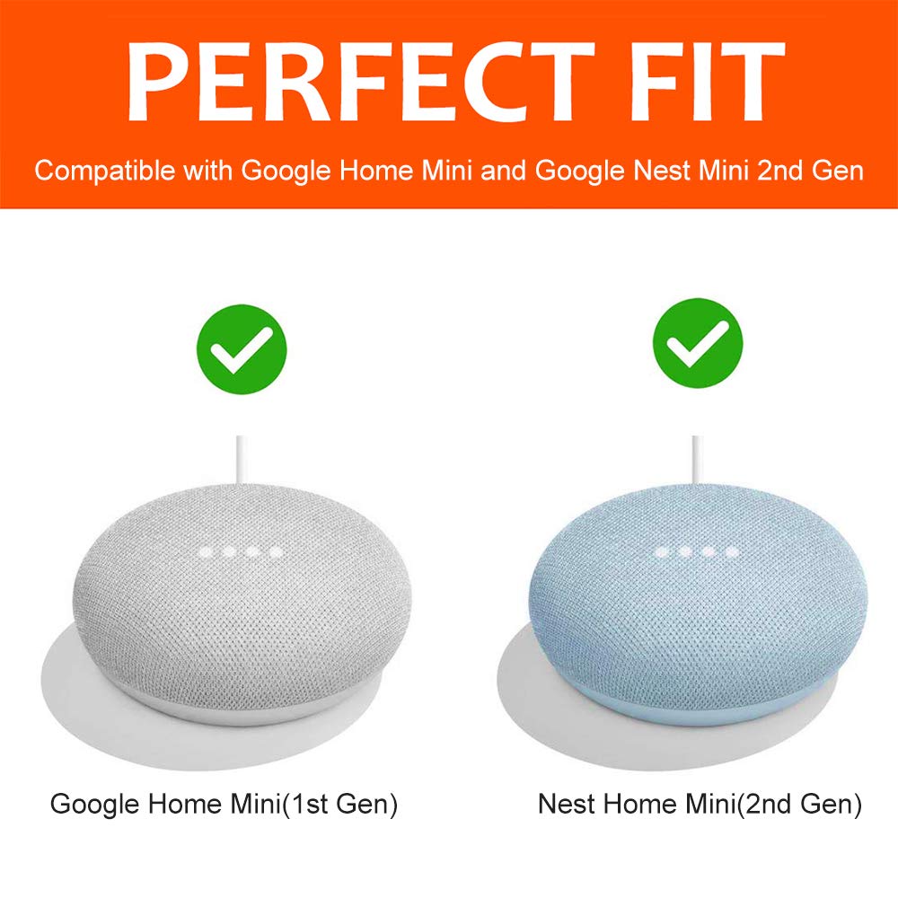 PEF Outlet Wall Mount Holder for Google Nest Mini and Google Home Mini, A Space-Saving Accessories with Cord Management for Google Mini Smart Speaker