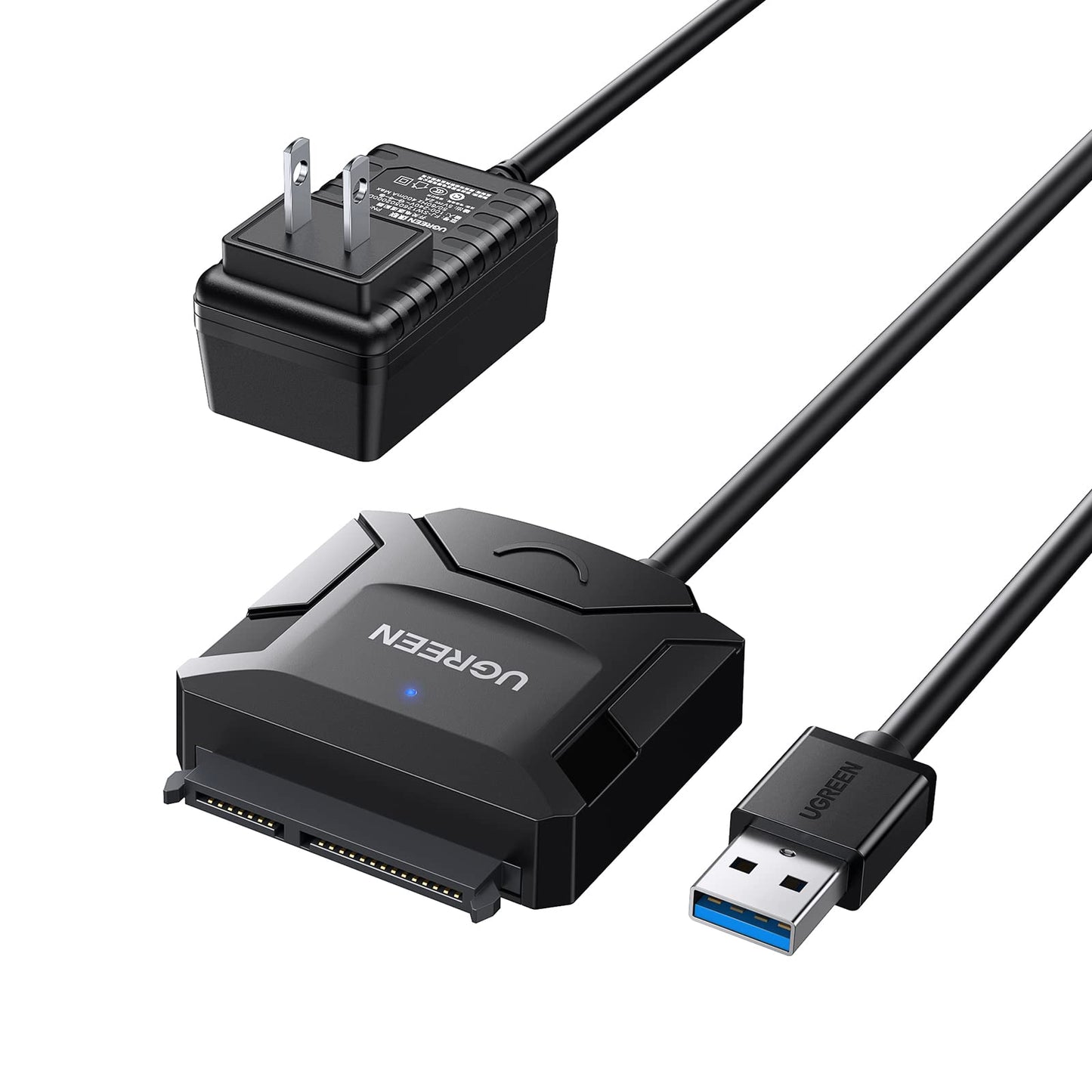 UGREEN SATA to USB 3.0 Adapter Cable for 3.5 2.5 Inch SSD/HDD Hard Drive Reader SATA III Hard Drive Disk Converter Support UASP Compatible