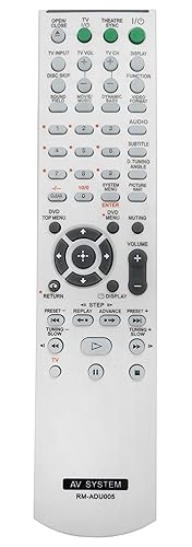 New RM-ADU005 Replace AV System Remote fit for Sony DAV-DZ630 HCD-DZ630 DAV-HDX265 HCD-HDX265 HCD-DZ231 DAV-HDZ235 HCD-HDZ235 DAV-DZ30 DAV-DZ530 DVD