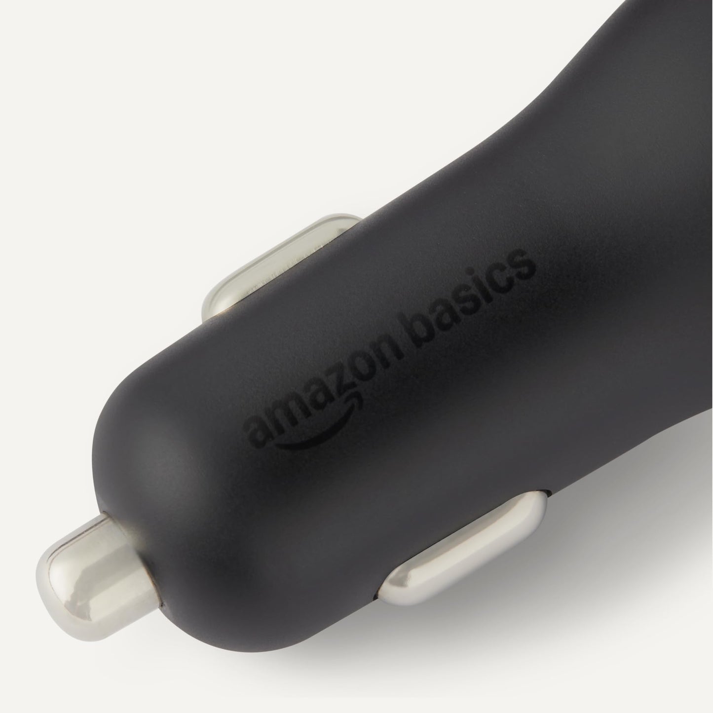 Amazon Basics Fast-Charging Car Charger, 1 USB-C (20W) + 1 USB-A (12W), 32W, with 3-Ft Cable, Black