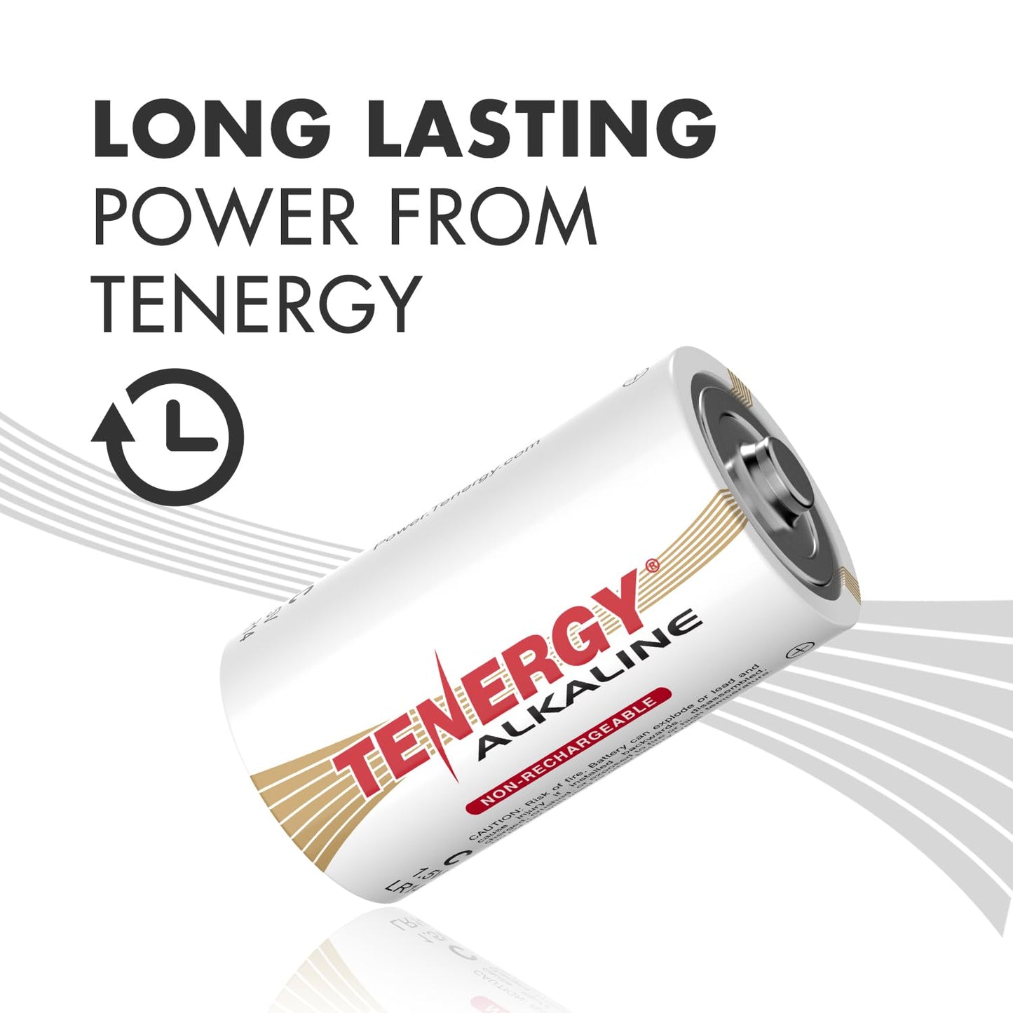 Tenergy 1.5V C Alkaline LR14 Battery, High Performance C Non-Rechargeable Batteries for Clocks, Remotes, Toys & Electronic Devices, Replacement C…