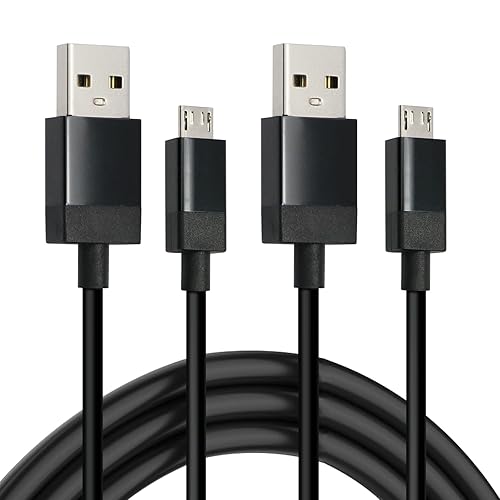 Charger Charging Cable for Xbox One Controller, Micro USB 2.0 Play Data Sync Cord for PlayStation 4, PS4 Slim/Pro Controller, Samsung Galaxy, Android