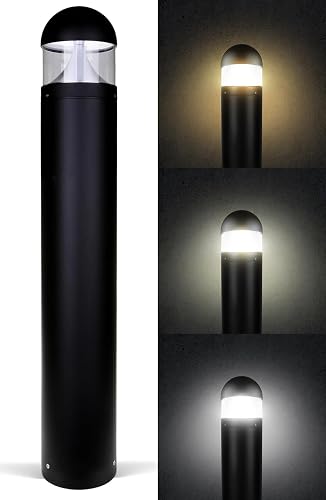 LightingLabs Led Bollard Landscape Lighting 20 Watts 40 Inch 3CCT 3000/4000/5000K 120-277V Outdoor Pathway Light Wired Ideal for Garden, Commercial