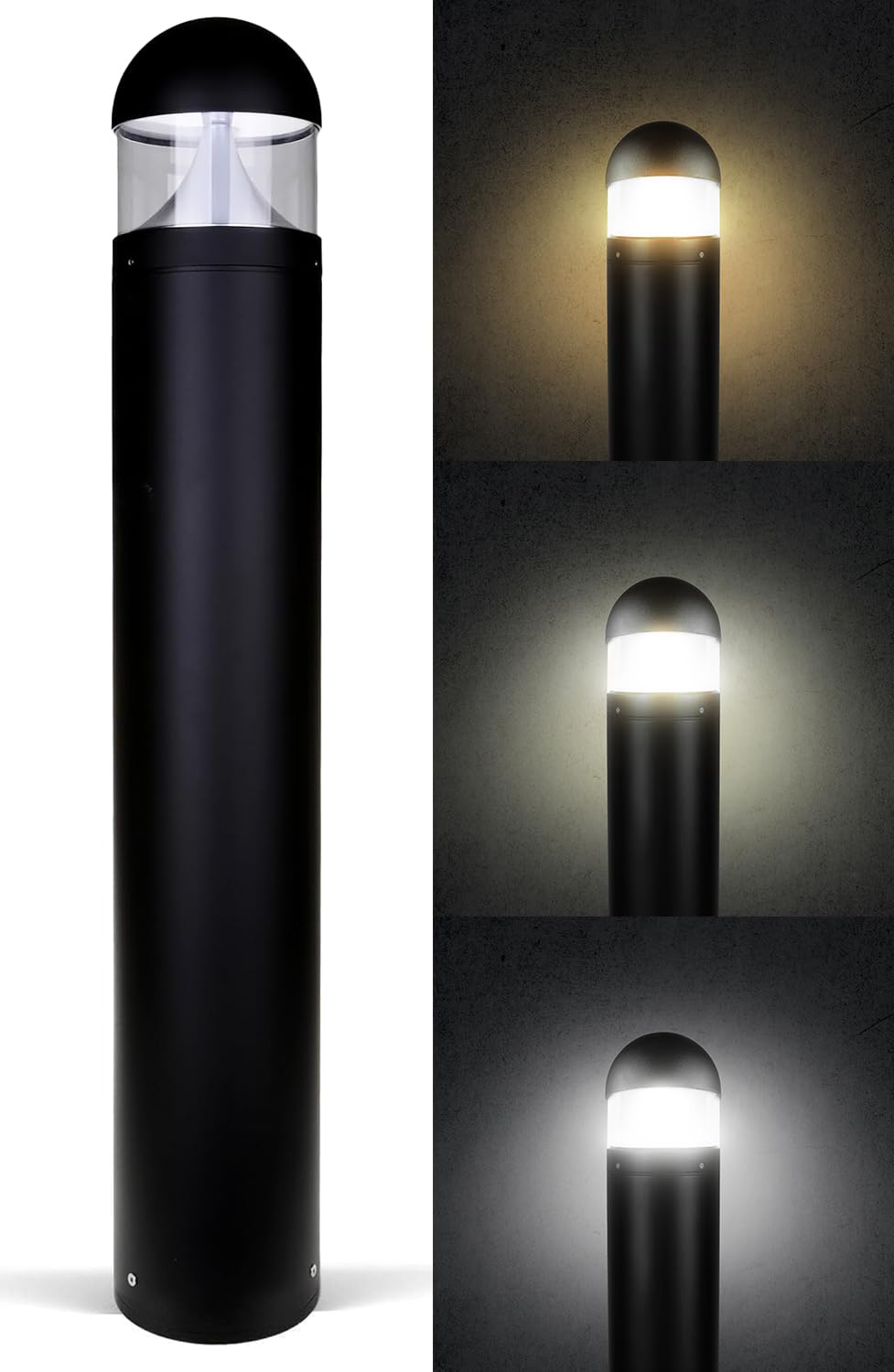 LightingLabs Led Bollard Landscape Lighting 20 Watts 40 Inch 3CCT 3000/4000/5000K 120-277V Outdoor Pathway Light Wired Ideal for Garden, Commercial