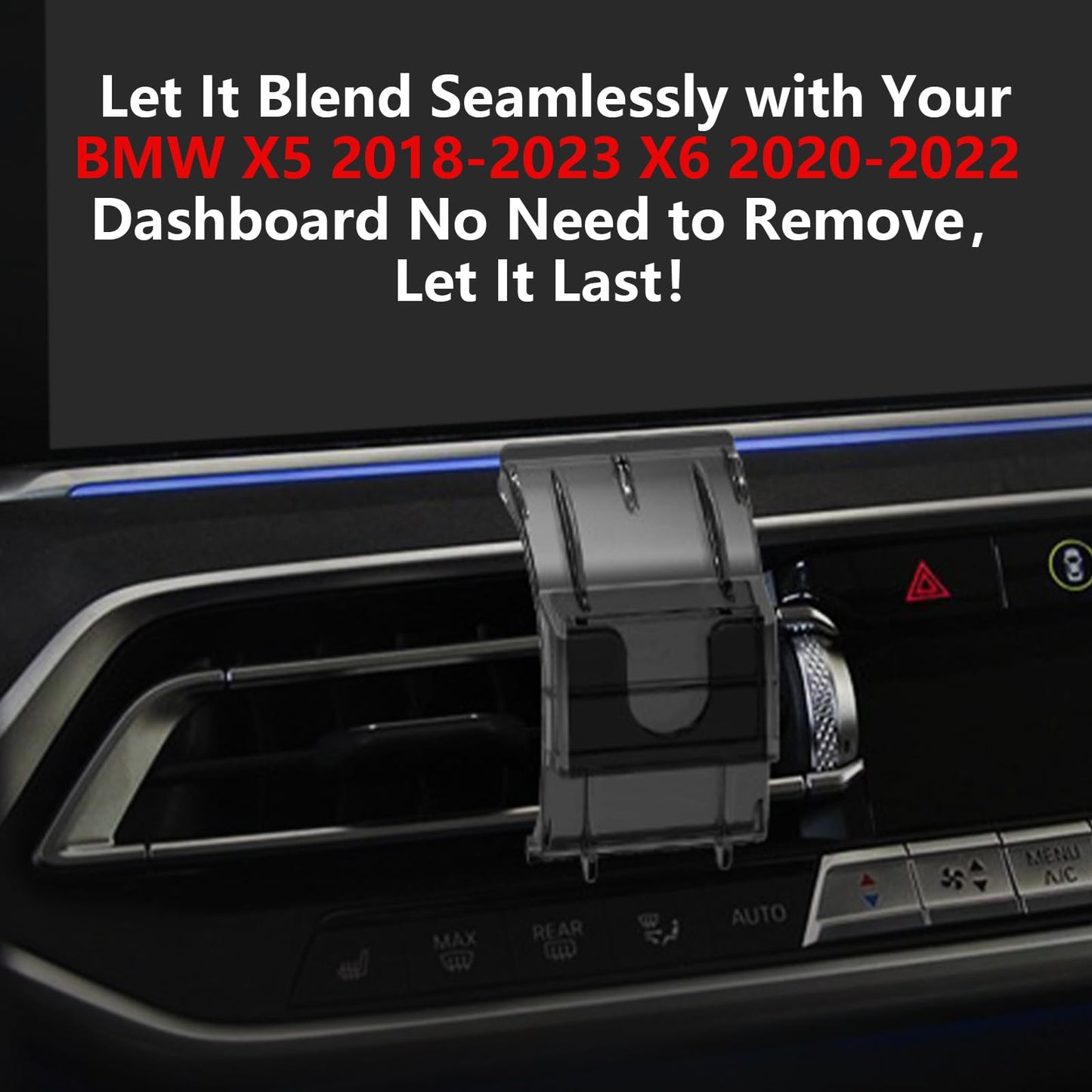 CLEC for BMW X5 2018-2023 X6 2020-2022 Magnetic Wireless Charger Car Phone Holder Mount Custom Fit for BMW X5 2018-2023 X6 2020-2022 15W Fast Charging