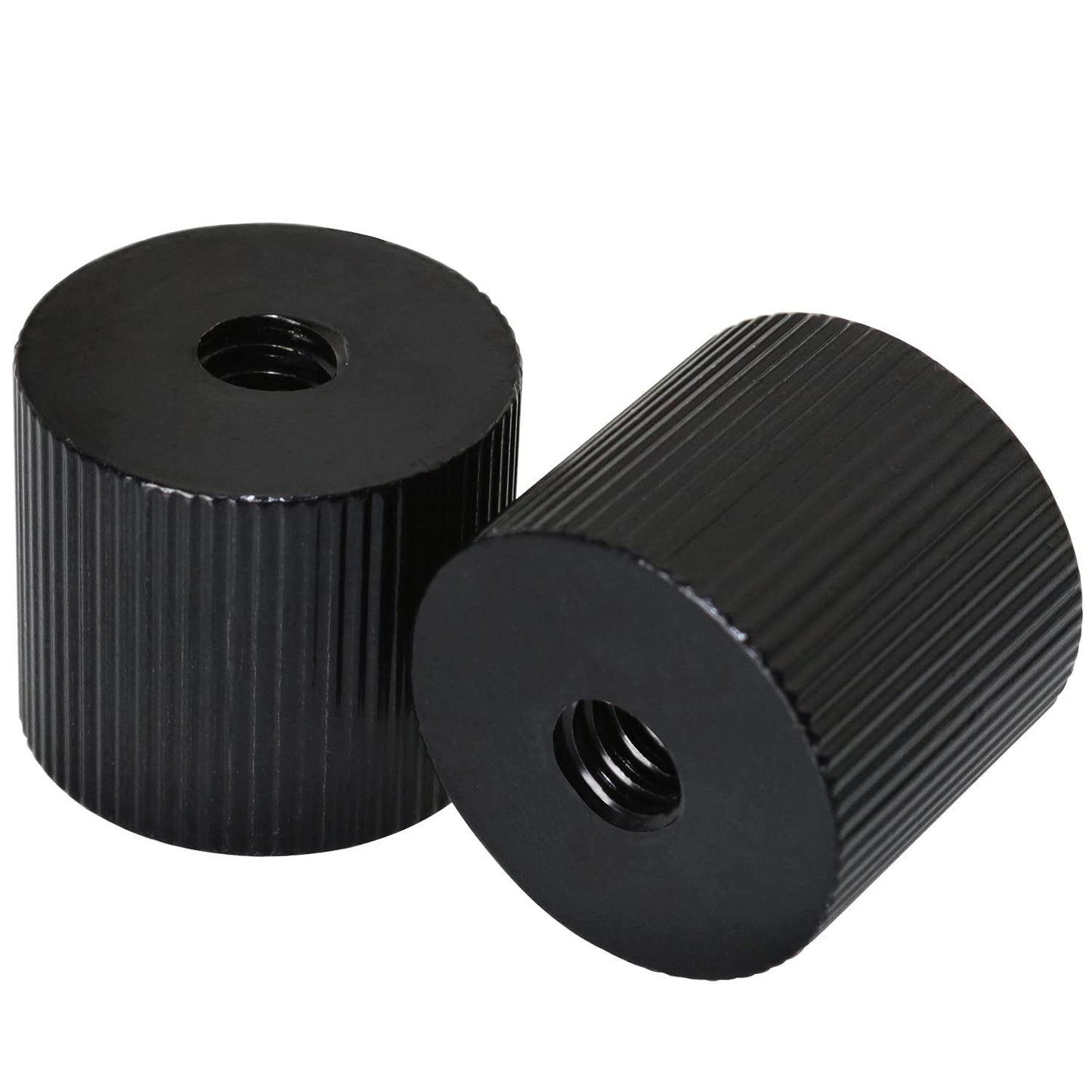 LUORNG 2Pcs Tripod Nut Barrel Connection Nut with 1/4 inch-20 Thread Hole Double Female Teeth for Articulating Tripod Rigs Replacement