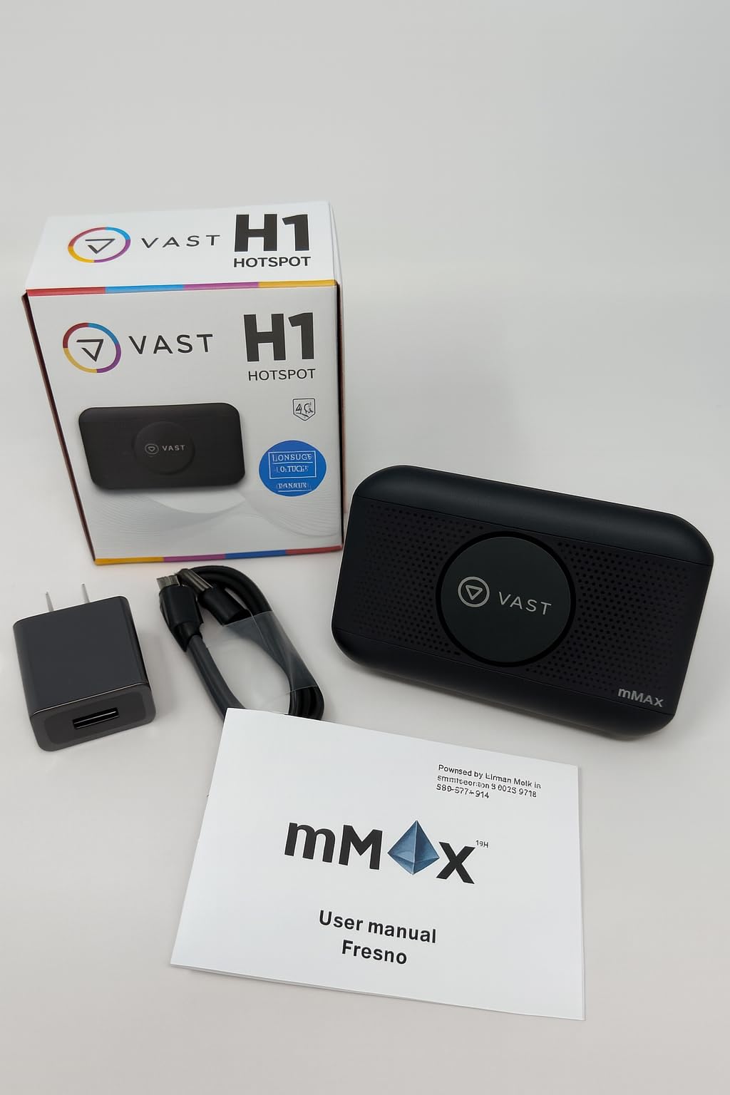 Vast H1 4G LTE MiFi Mobile WiFi Hotspot Router - GSM Unlocked for T-Mobile and Global Carriers