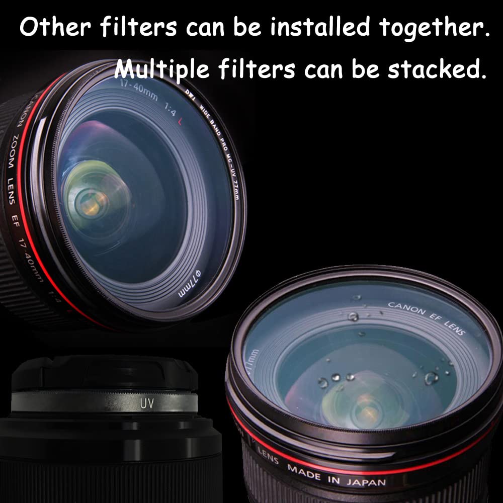 58mm UV Filter for Canon EF-S 18-55mm?EF-S 55-250mm f/4-5.6 Lens?Nikon AF-P DX NIKKOR 70-300mm f/4.5-6.3G Lens and Other 58mm Lens?1Pack?