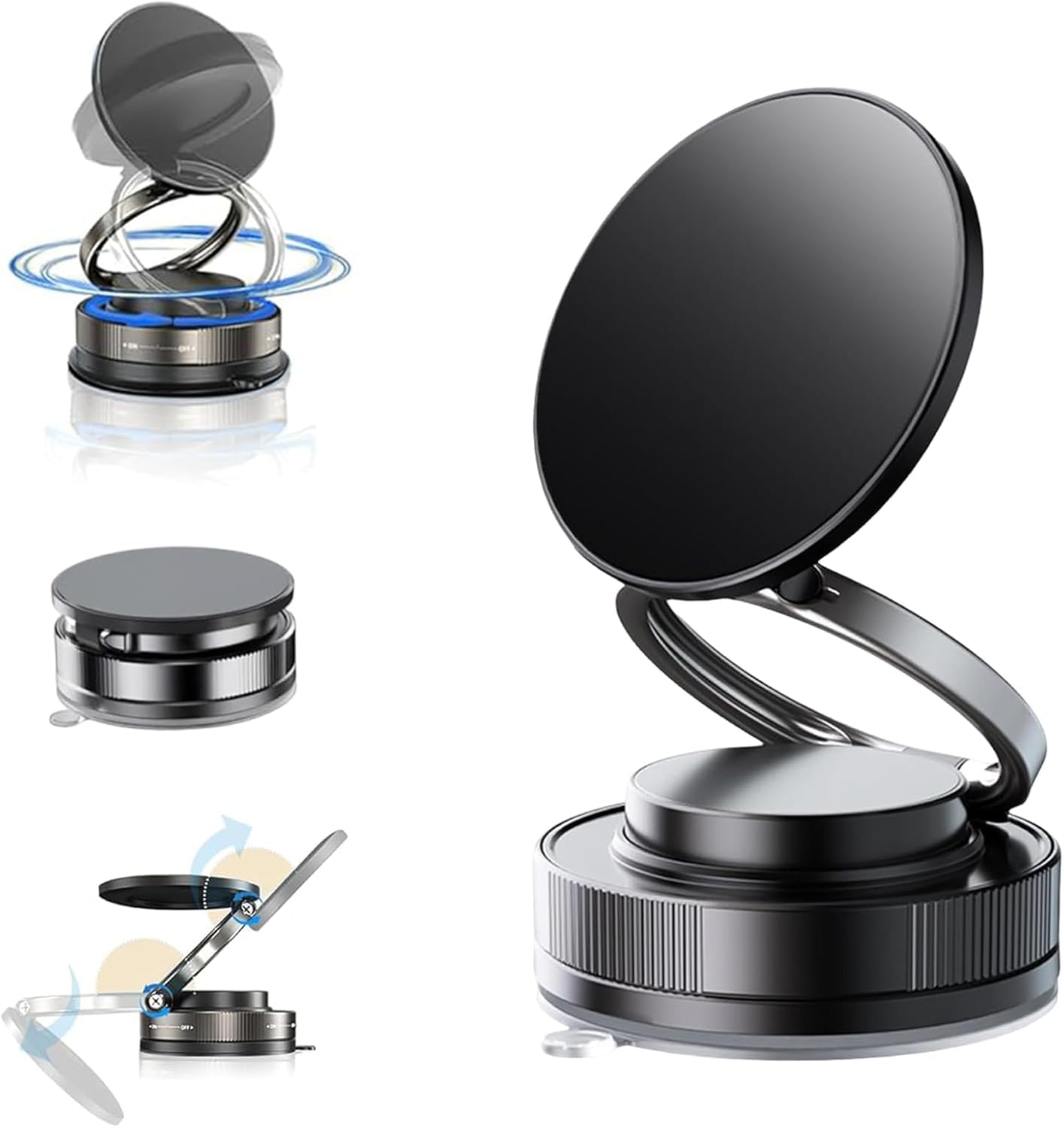 dlfcizlsl Magnetic for Car Vent Phone Mount for Circular Air Conditioning Outlet Applicable MercedeBenz Mobile Phone HolderFord Mustang Mini Cooper