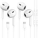 2 Pack-USB C Headphones for iPhone 17/16/15 Earbuds USB C Wired Earphones with Mic & Remote Control Noise Cancelling for iPhone 15, iPad Pro, Galaxy…