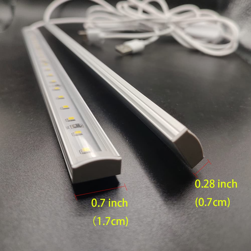 Under Cabinet Light, 12 Inch Plug in LED Closet Light with Memory Function, Cold White 6500K, Super Slim Dimmable Workbench,Under Counter Lights