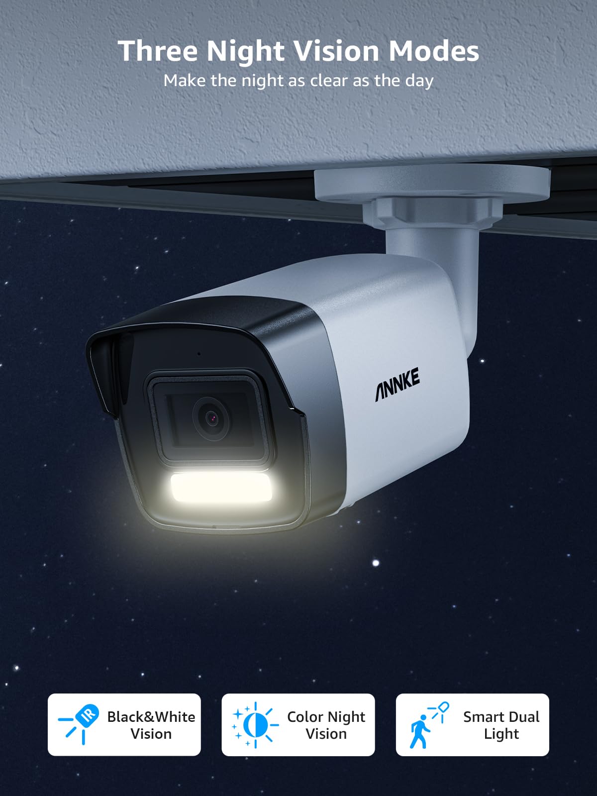 ANNKE Security 8MP 4K PoE Camera, IP Camera with Mic/Audio, Smart Dual Light, Human&Vehicle Detection, IP67, Up to 512GB Storage, H.265+, 4mm Lens