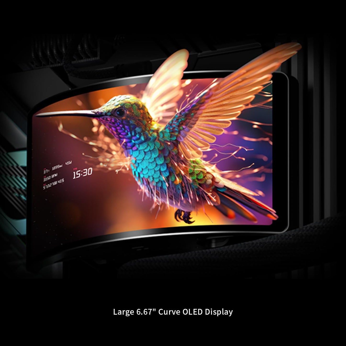 Thermalright Rainbow Vision 360 Turbo ARGB Black 360mm Aio Cooler, 60HZ Curved Screen with 2400x1080 Resolution,for AM4/AM5,Intel LGA1851/1700,6.67in