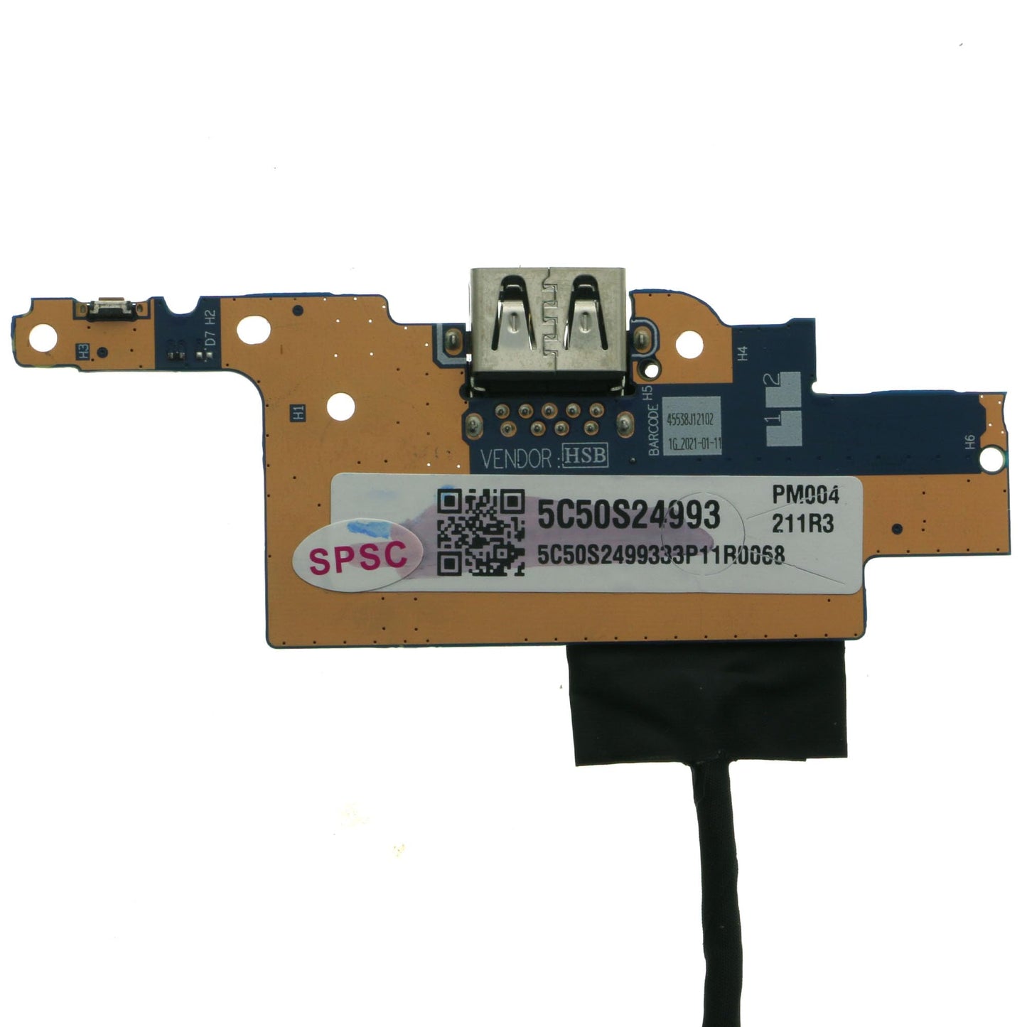 NS-C433 Power Button USB Board with Cable for Lenovo Yoga C740-14IML 5C50S24993 DC020024J10
