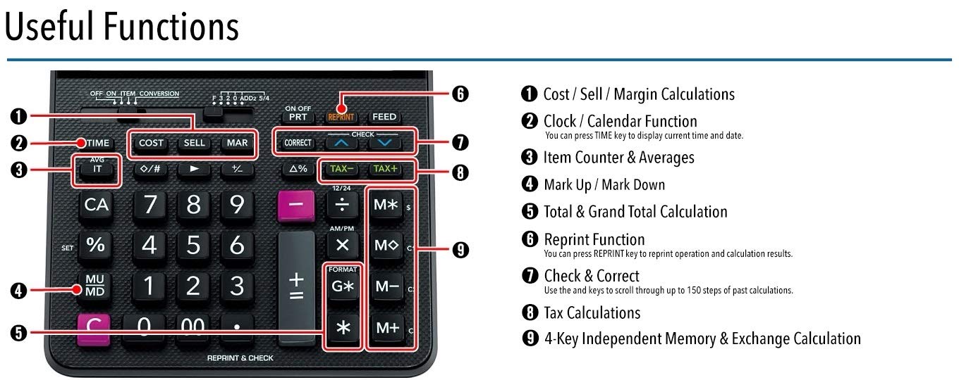 Casio HR-200RC Printing Calculator