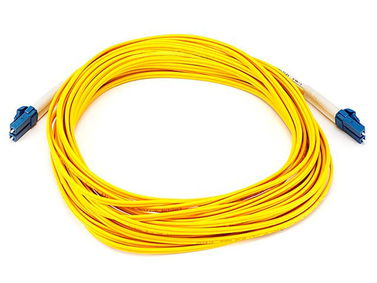 Monoprice Fiber Optic Cable, LC/LC, Single Mode, Duplex - 10 meter (9/125 Type) - Yellow