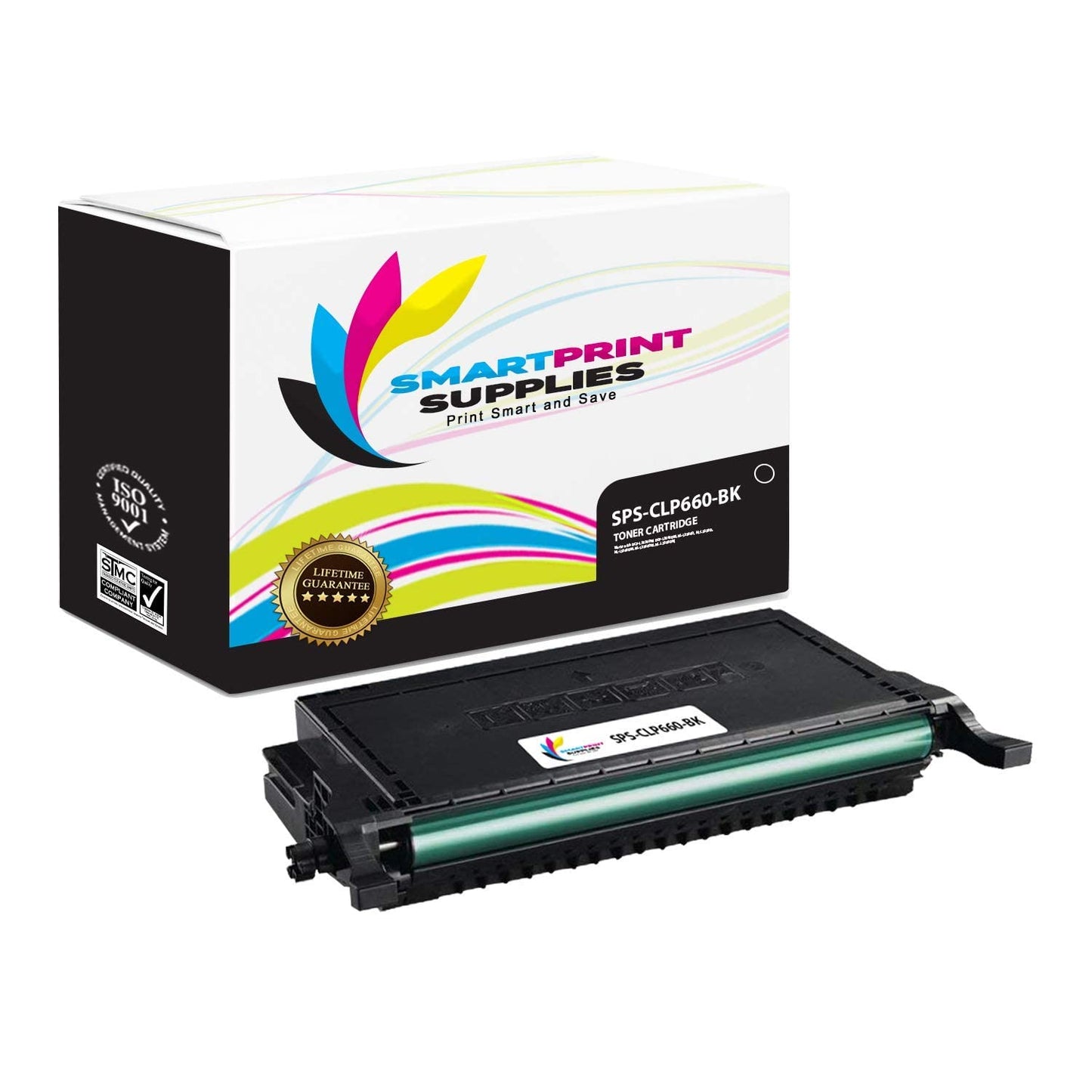 Smart Print Supplies Compatible CLP-K660B Black High Yield Toner Cartridge Replacement for CLP-610ND 660ND, CLX6200FX 6210FX 6240 Printers (5,500