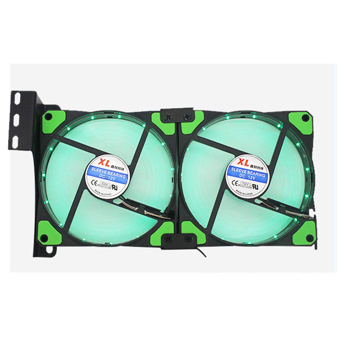 E-outstanding Dual Fan Mount Rack 1Set 12cm/14cm Fan Computer Radiator Holder PCI Slot Bracket for Video Card Cooling DIY Support
