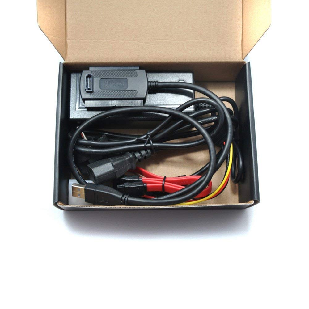 JINHEZO USB 2.0 to SATA + IDE (2.5 / 3.5 / 5.25") Cable Adapter,Black