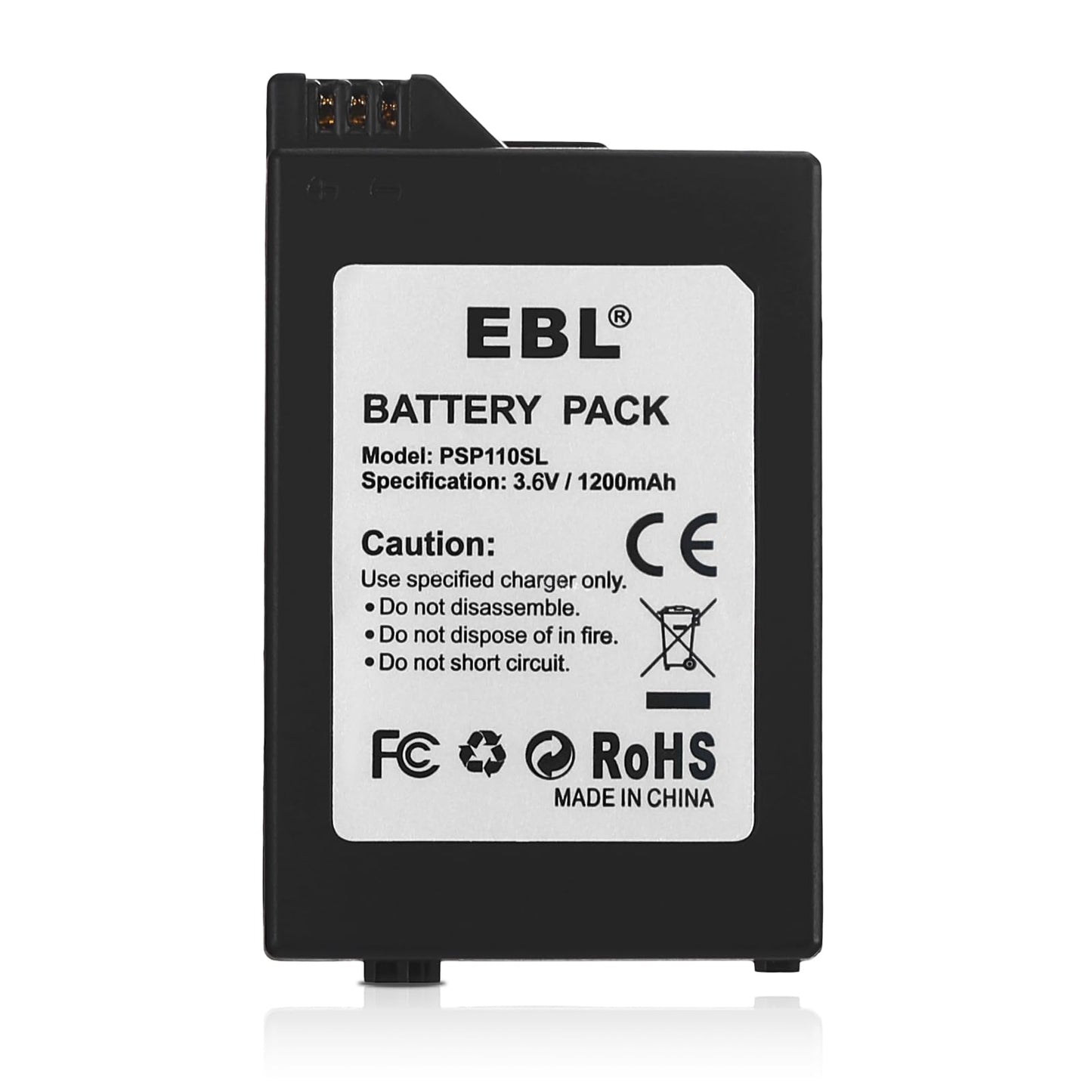 EBL 3.6V Lithium Ion Rechargeable Battery Pack 1200mAh(Real Capacity) Replacement Battery Compatible with PSP 2000/3000 PSP-S110 Console