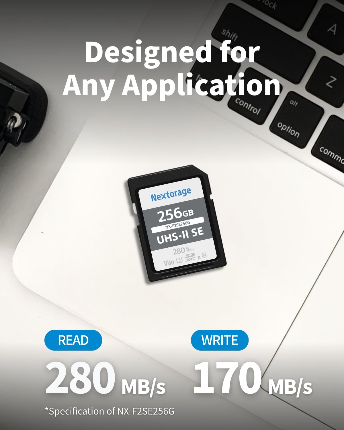 Nextorage 128GB SDXC UHS-II V60 Japanese Brand Max. Write Speed 100MB/s Max. Read Speed 280MB/s 4K Recording NX-F2SE128G/INE SD Card Memory for Camera