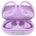 Wireless Earbuds Bluetooth Headphones Wireless Charging Case LED Display 40H Playtime Built in Mic Over Ear buds Waterproof Earphones with Earhooks…