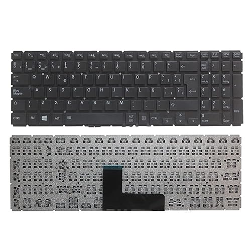 AKGIFT Laptop Replacement Keyboard Compatible for Toshiba Satellite L50-B L55-B S50-B L55DT-B S55-B (Spanish Layout No Backlit)