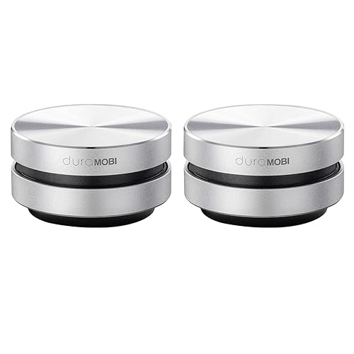 Henniu Bone Conduction Speakers, Wireless 2 Pack Mini Portable Loud Stereo Sound Built-in Mic (Silver-2pcs)