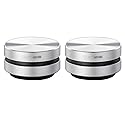 Henniu Bone Conduction Speakers, Wireless 2 Pack Mini Portable Loud Stereo Sound Built-in Mic (Silver-2pcs)