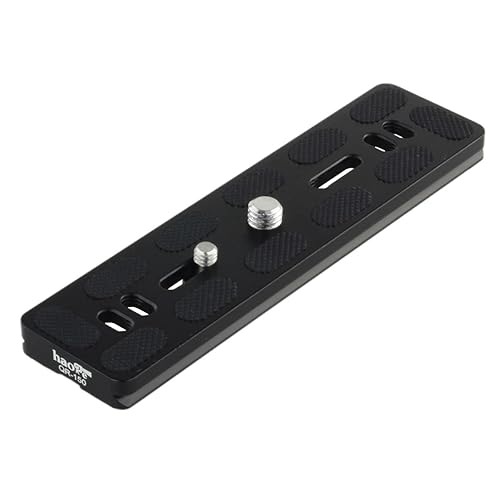 Haoge 150mm QR Quick Release Plate Dual Dovetail and D-Ring Screw Fits Arca-Swiss Standard for Tripod Ball Head