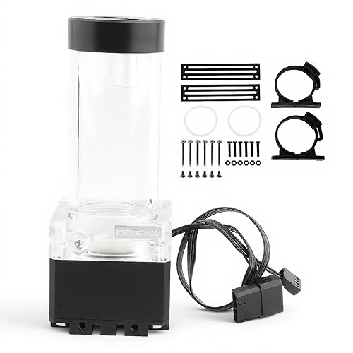 8W 7V CPU Water Cooling Pumpe Reservoir DIY Set, 800L/H 4m Pump Reservoir Combo, G 1/4" Thread Port, PC CPU Water Cooling System Heat Exchanger Tool