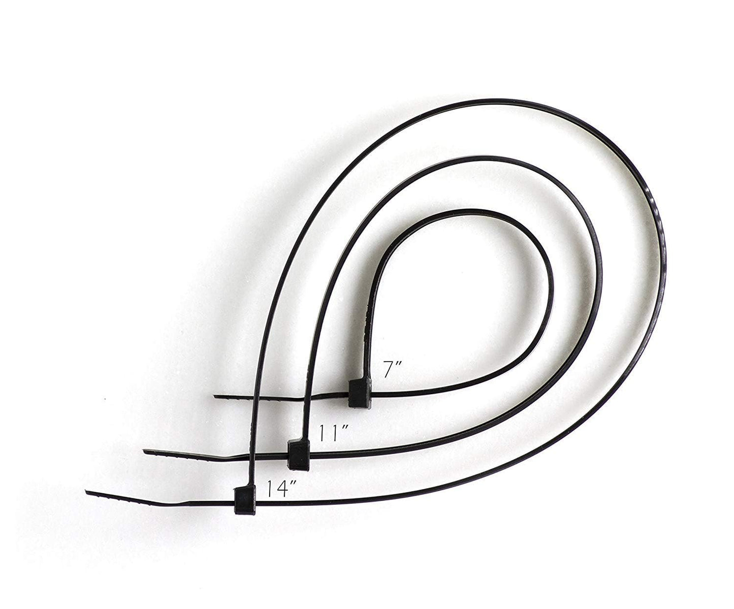 THE CIMPLE CO Nylon Zip Ties - 14 Inch - Wire Mounting Cable Ties - Strong - Indoor and Outdoor Use - Screw Mounting Hole - White (100 Pack)