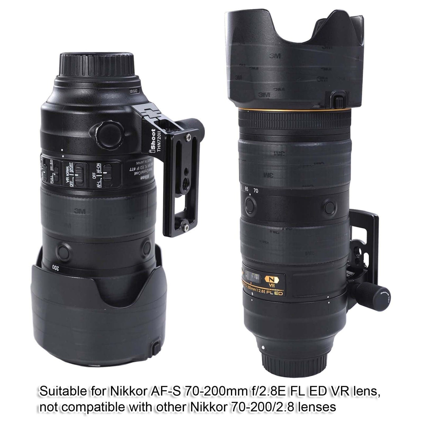 iShoot Replacement Lens Foot Compatible with Nikon Nikkor AF-S 70-200mm f/2.8E FL ED VR & AF-S 500mm f/5.6E PF ED VR, Lens Collar Stand Tripod Mount