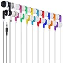Wjjitan Kids Bulk Earbuds Headphones Earphones 50 Pack Multi Colored, Wholesale Disposable Ear Buds Individually Bagged for Schools, Classroom