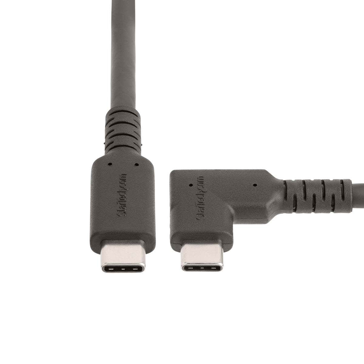 StarTech 6.6ft/2m Right-Angled USB-C Cable, 5Gbps, 100W PD, 4K 60Hz, Black