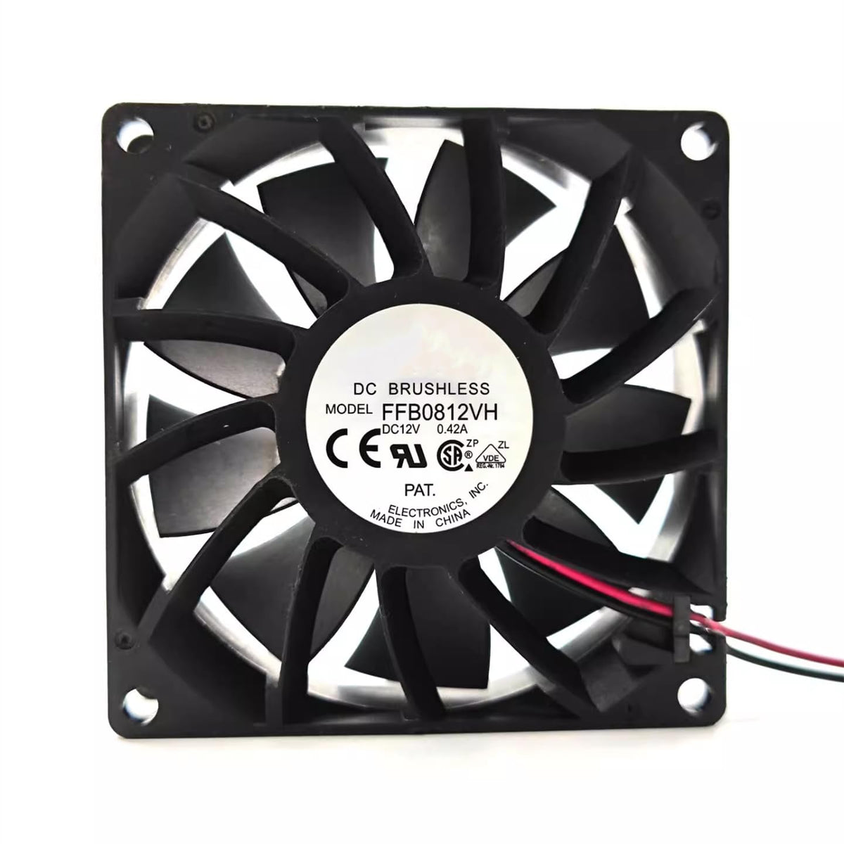 FFB0812VH 8025 2-Wire DC12V 0.42A 5.04W 80x80x25mm 8cm Inverter Cooling Fan