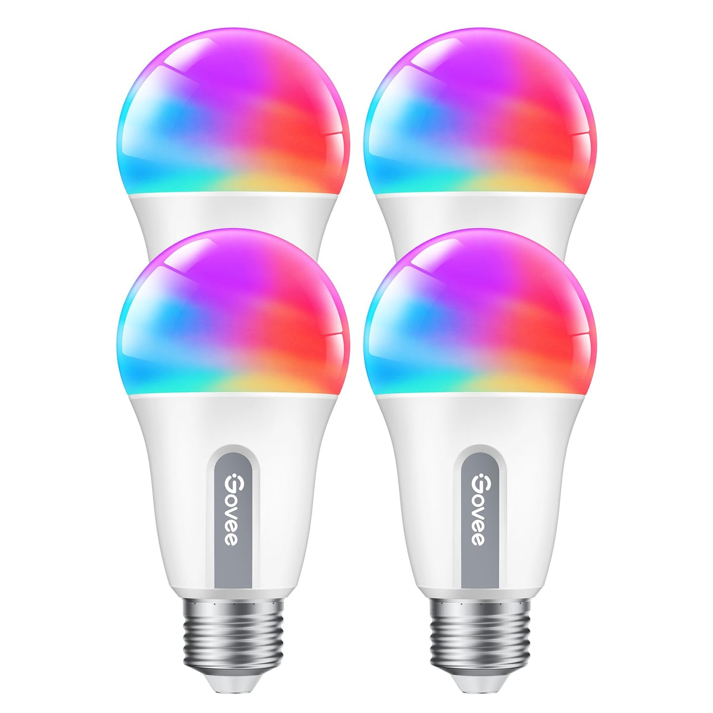 Govee A19 LED Light Bulb, WiFi Bluetooth Smart Light Bulbs, Multi-Color & Warm to Cool White Lighting, 800LM, 2700K-6500K, E26 Base for Bedroom Living