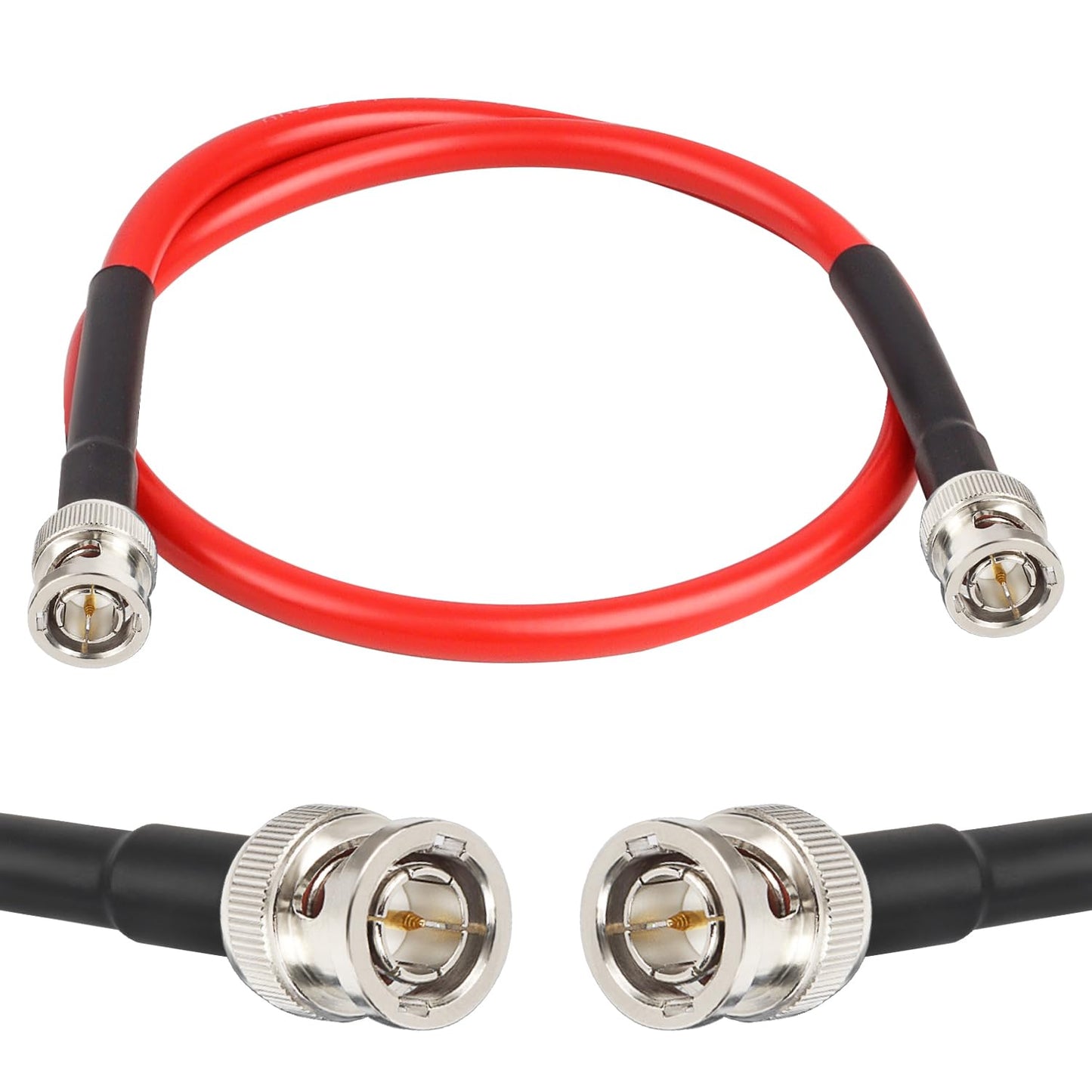 XRDS-RF 12G SDI Cable 2FT, 75ohm RG6 BNC Cable Supports HD-SDI/3G/6G/12G-SDI/4K for Video Security Camera Converter