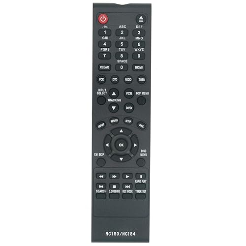 NC184UH NC184 Replace Remote Control for Sanyo DVD Recorder VCR FWZV475F