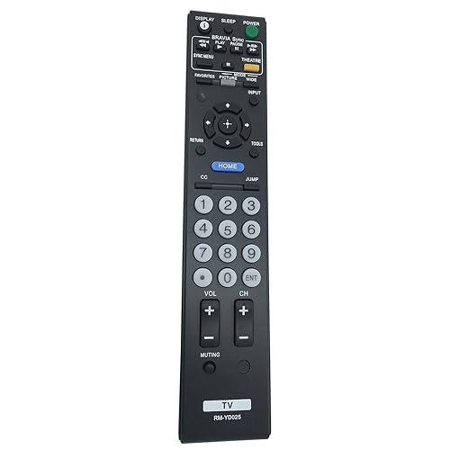 New RM-YD025 Remote fit for Sony TV KDL-40V5100 KDL-40VE5 KDL-46S4100 KDL-46S504 KDL-46S5100, KDL-46V5100 KDL-46VE5 KDL-46VL150 KDL-52S4100