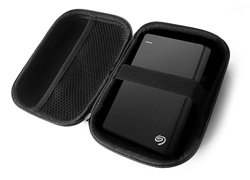 FitSand (TM) Travel Zipper Carry EVA Hard Case for Seagate Backup Plus Slim 1TB 2TB 4TB 5TB Portable External Hard Drive